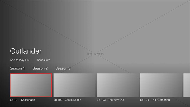 Wireframe - Fire TV - Series details